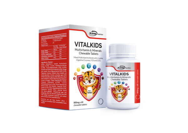 3d Vitalkids Multivitamins Box& Bottle Label