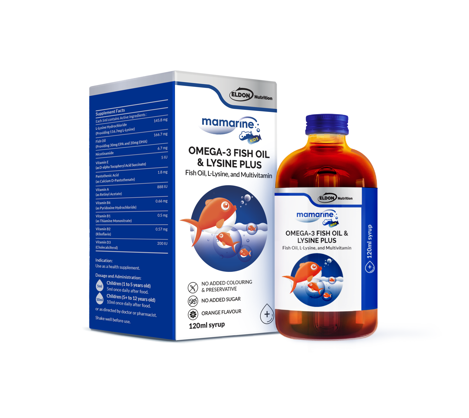 Eldon Nutrition Mamarine Omega-3 Fish Oil & Lysine Plus - Eldon Healthcare